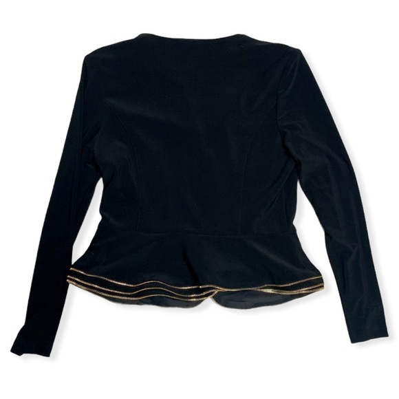 FRANK LYMAN black zipper trim blazer jacket - Picture 6 of 6